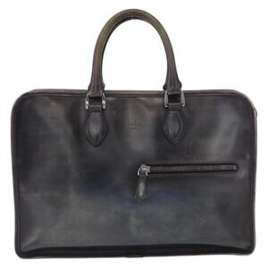 Berluti Leather Handbag Navy Blue